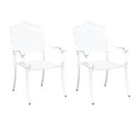 Garden Chair 2 pcs Aluminium Outdoor Seating Terrace Furniture vidaXL