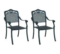 Garden Chair 2 pcs Aluminium Outdoor Seating Terrace Furniture vidaXL