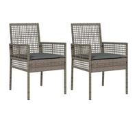 Garden Chair 2 pcs Poly Rattan Outdoor Terrace Seating Patio Lounge Deck vidaXL