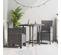 Garden Chair 2pcs Light Grey PP Rattan Effect 53x49x85cm Outdoor Stackable Pack2