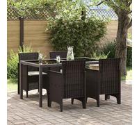 Garden Chair 4 Pcs Brown 53 X 49 X 85 Cm Polypropylene