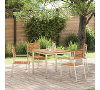 Garden Chair 4pc Oil Natural Solid Teak Wood 56x54.5x87cm Ergonomic Outdoor Set