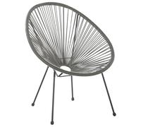 Garden Chair PE Rattan Dark Grey ACAPULCO II
