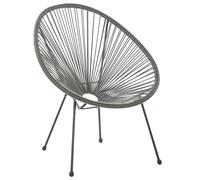 Garden Chair ACAPULCO II PE Rattan Dark Grey