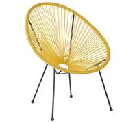 Beliani Garden Chair Acapulco Ii Pe Rattan Yellow