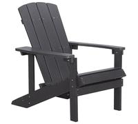 Beliani Garden Chair ADIRONDACK Dark Grey, Grey