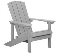 Beliani Garden Chair ADIRONDACK Light Grey, Grey