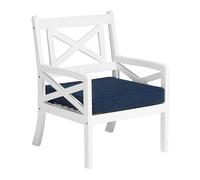 Beliani Garden Chair Baltic Acacia Wood Navy Blue