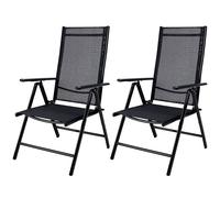Garden Chair Bern 2Pcs Set Anthracite Aluminium Foldable
