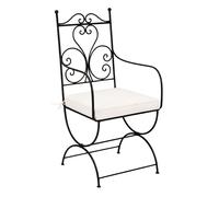 Garden Chair Black Cotton 100 cm Moroccan Oriental Terrace Seating