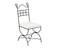 Garden Chair Black Cotton 100 cm Moroccan Oriental Terrace Seating