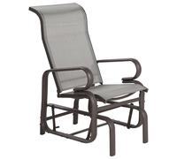 Garden Chair BORGIO Metal Brown/ Grey