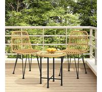 Garden Chair Brown PE Rattan Steel Frame 48x62x84 cm Comfortable Outdoor Seating