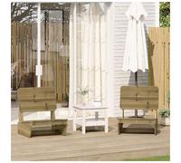 Garden Chair Brown Solid Pine Wood 60x64x70.5cm Outdoor 27cm110kg