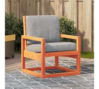 Garden Chair Brown Solid Pinewood 57.5x63x76 cm Outdoor Armchair w/armrests
