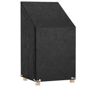 Garden Chair Cover Black 65x65x80/120cm PE UV Water-Resistant 8 Eyelets withLock