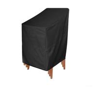 Garden Chair Cover with Windproof Adjustable Hem Designed to Protect Stacking Chairs Outdoors Made from 210D Oxford Polyester Weather Resistant Material (Double chair)