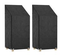 Garden Chair Covers 2 pcs 8 Eyelets 65x65x110/150 cm Polyethylene