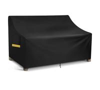 Garden Chair Covers Waterproof, Outdoor Patio Stacking Chair Cover with Air Vent, 420D Heavy Duty Oxford Fabric Windproof Anti-UV Chair Seat Covers for Outdoor Patio Garden(Black, 200x99x89cm)