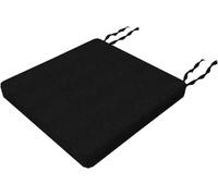 Garden Chair Cushion 40 x 40 cm Square Seat Pad Memory Foam Armchair Cushion 45 x 45 cm 50 x 50 cm Removable Cover Soft and Comfortable for Car Office Sofa (Black 35 x 35 cm x 10 cm Thick)