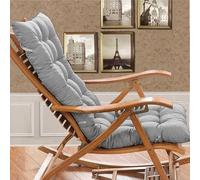 Garden Chair Cushion, High Back Replacement Pad Mat for Folding Chairs, Indoor Veranda Use, Compatible with Mattress Recliners (Cushion Only)