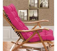 Garden Chair Cushion, High Back Replacement Pad Mat for Folding Chairs, Indoor Veranda Use, Compatible with Mattress Recliners (Cushion Only)