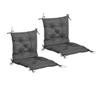 Outsunny Set of 2 Outdoor Seat Cushions 50W x 98L x 8Dcm Comfortable Seat Pad with Backrest for Sunbeds, Rocking Chairs, Loungers