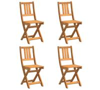 Garden Chair Folding Brown Solid Acacia wood Outdoor Seating Deck Seating vidaX