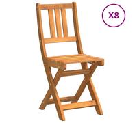 Garden Chair Folding Oil Natural Solid Acacia Wood Patio Seat Seating vidaXL