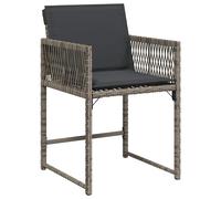 Garden Chair Mix Beige PE Rattan Powder-Coated Steel 50.5x54x79 cm Folded Cushy