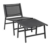 Garden Chair MARCEDDI Metal Black
