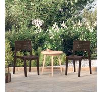 Garden chair Mocha PP 50x51x82cm Stackable Lightweight Ergonomic Patio Outdoor