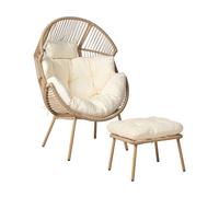 Beliani Garden Chair Murano Pe Rattan Natural