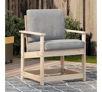 Garden Chair Natural Pine 62x56x77 cm Solid Pine Wood Armchair Outdoor Slatted.