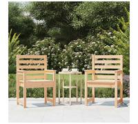 Garden Chair Natural Pine Solid Pinewood 60x48x91 cm Outdoor 2pcs Comfort