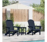 Garden Chair Navy Blue Polyethylene 82x74x92cm Outdoor Weather-Resistant 2Seater