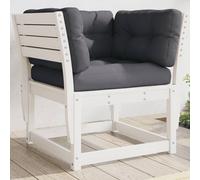 Garden Chair Patio Armchair Modern Design Solid Pine Wood Untreated