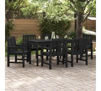 Garden Chair Set 4pcs Black Polyethylene 65.5x59x88cm Weatherproof Ergonomic XL