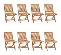 Garden Chair Set of 2 Teak Hard Wood Foldable 56x58x88 cm Sanded Natural Outdoor