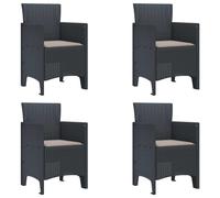 Garden Chair with Cushion Polypropylene Modern Outdoor Seating Patio vidaXL