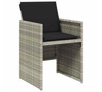Garden Chair Set of 4 Mix Beige PE Rattan Powdercoat Steel 50.5x54x79cm Cushions