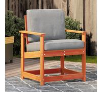 Garden Chair Solid Pine Brown 62x56x77 cm Slatted Armrests Outdoor Comfort.