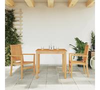 Garden Chair Solid Teak Wood Outdoor Stackable Armrest 56.5x57.5x91 cm 2pcs Set