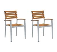 Garden Chair 6 Pcs Brown 56 X 57 X 87 Cm Solid Acacia Wood