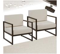 tectake Garden Chair Comosa in Brown | Size: 2 Seater TECTAKE Brown 2 Seater