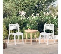Garden Chair White 50x51x82cm Polypropylene Stackable Ergonomic Outdoor Seating