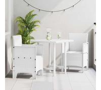 Garden chair White Polypropylene 53x49x85cm Stackable Outdoor Seating 2pc set