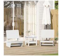 Garden Chair White Solid Pine Wood 60x64x70.5cm Outdoor Patio 27cm