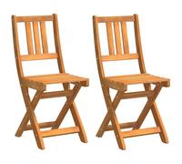 Garden Chair Folding Brown Solid Acacia wood Outdoor Seating Deck Seating vidaX
