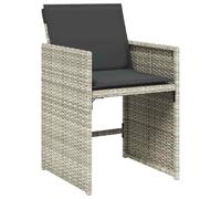 vidaXL Garden Chairs with Cushions Patio Outdoor Chair 4 pcs Beige Poly Rattan